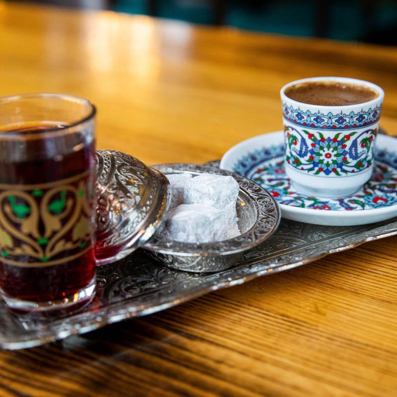 Turkish Coffee with Turkish Delights photo