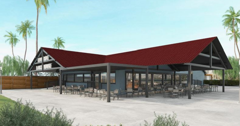 Exterior, patio tables