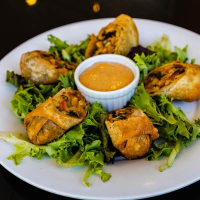 Southwestern Egg rolls with ranch dressing