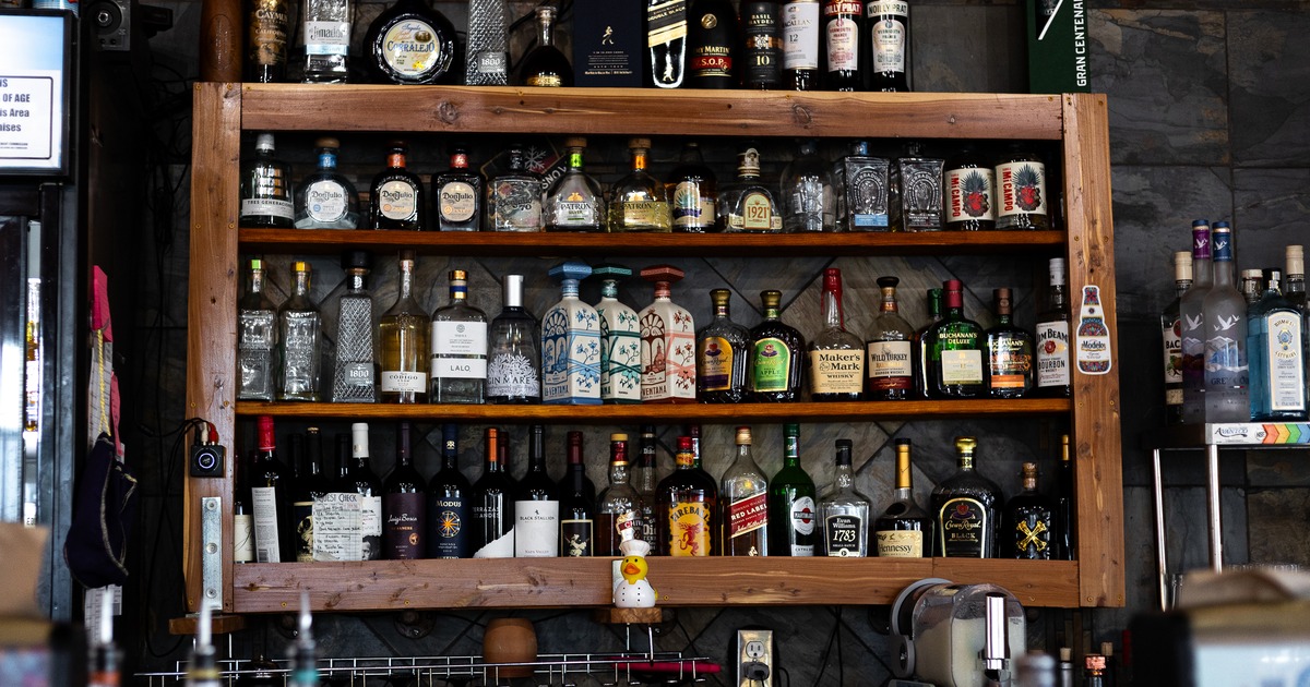 Interior, drink rack, bottles