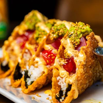 Sake Sushi Tacos.