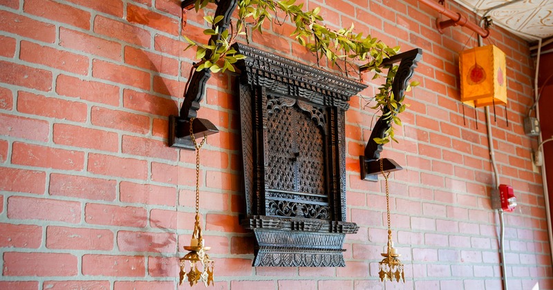 Decorative wood carved cabinet