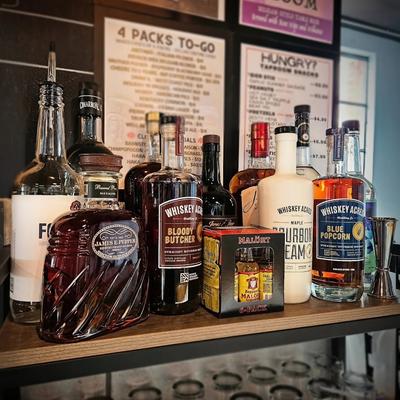 Cocktails, Liquors and more non-beer options.
