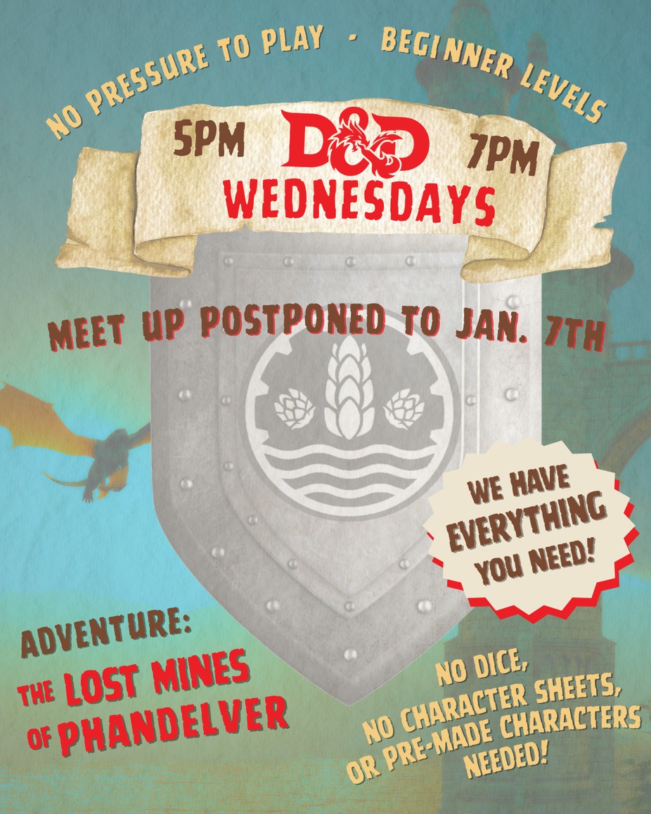 D&D Wednesday! - Postponed until 01/07/26 event photo