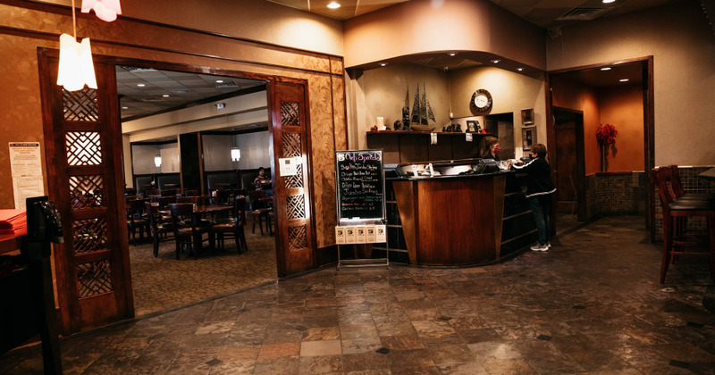 Interior, restaurant's reception area