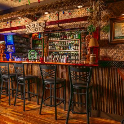 Interior, tiki bar.