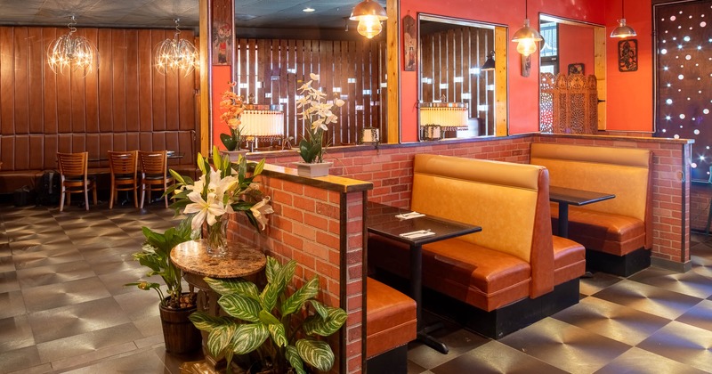 Interior, booths ready for guests