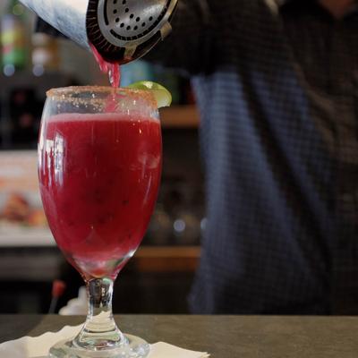 Prickly Pear Margarita Cocktail.
