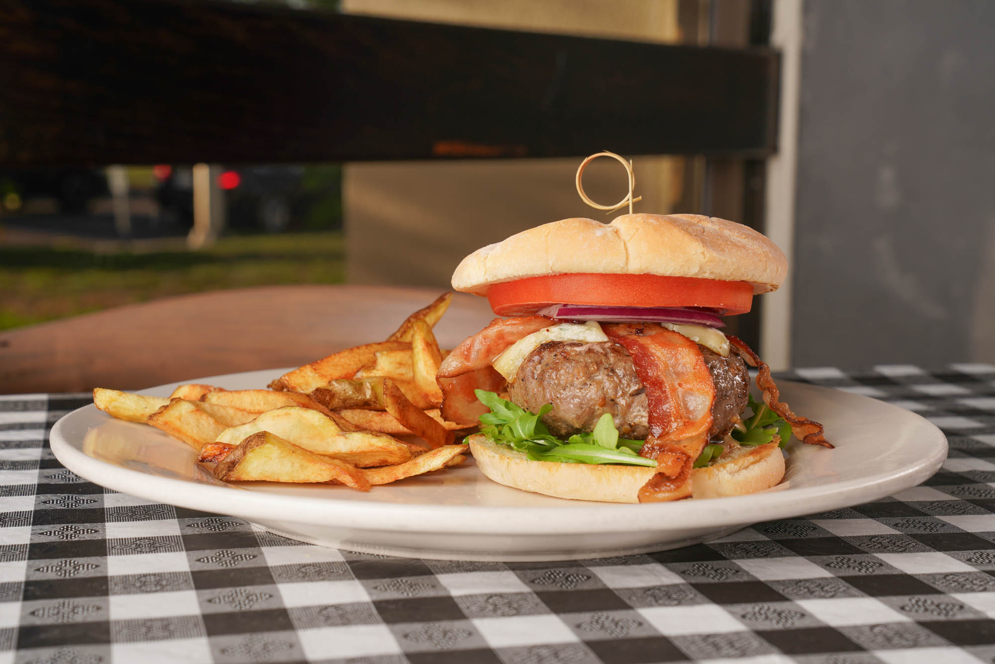 The Sunnyside Burger and homemade fries