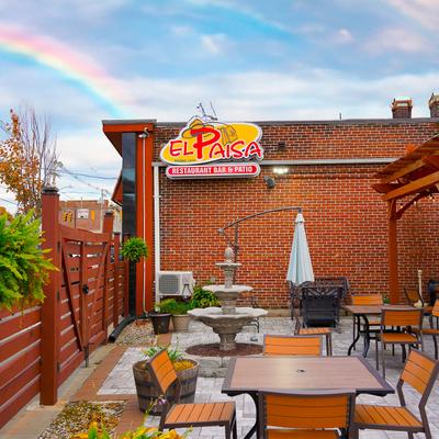 Exterior, outdoor seating area.