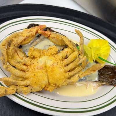 Fresh SS Crab & Whole Flounder.