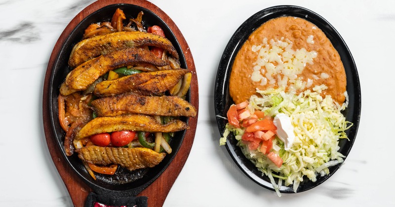 Fish Fajitas with sides