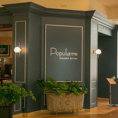 The restaurant's interior.