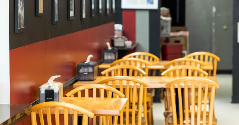 Interior, dining area