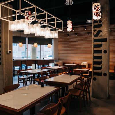 Interior, dining area.