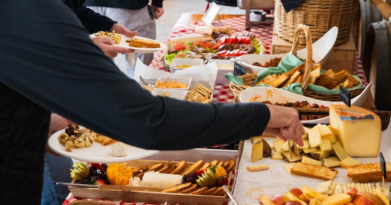 Buffet table