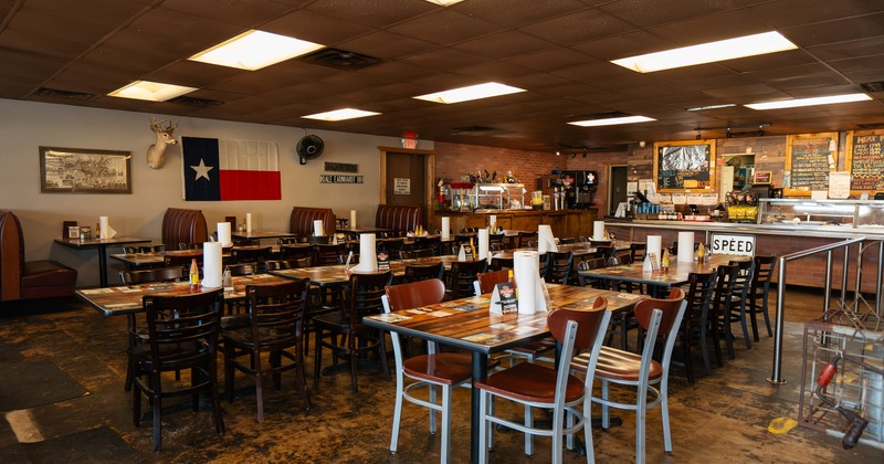 Spacious interior dining area