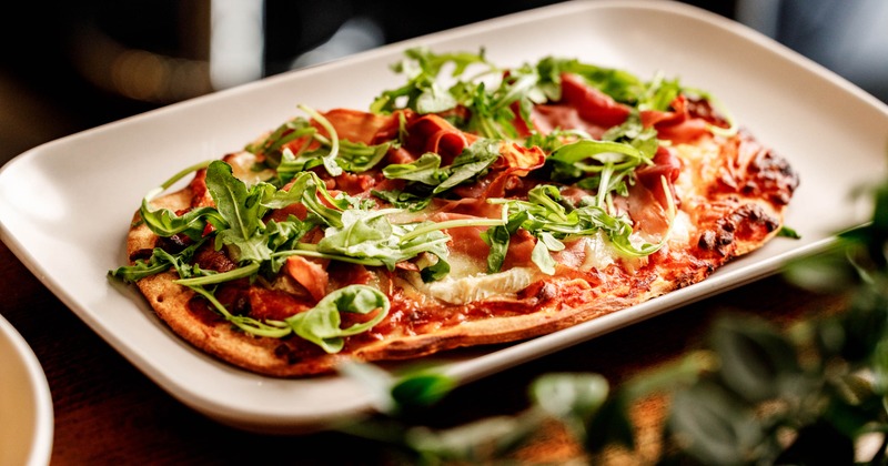 Prosciutto, Brie and Arugula Flatbread
