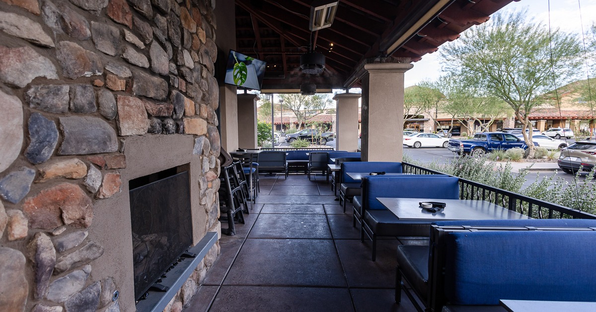 Cozy patio dining area