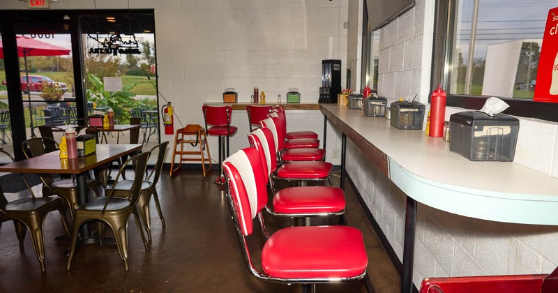 Interior bar area seating