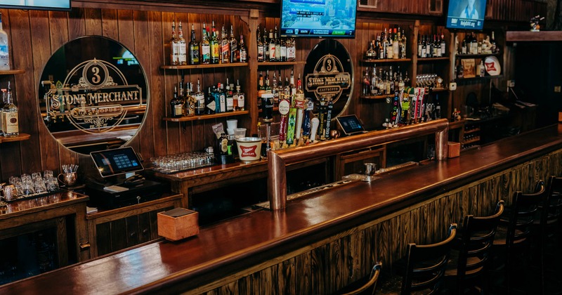 Interior bar and seating area