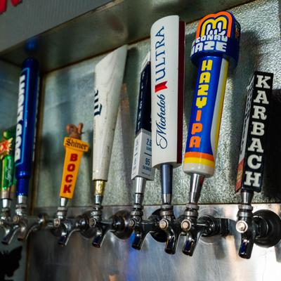 Beer tap handles.