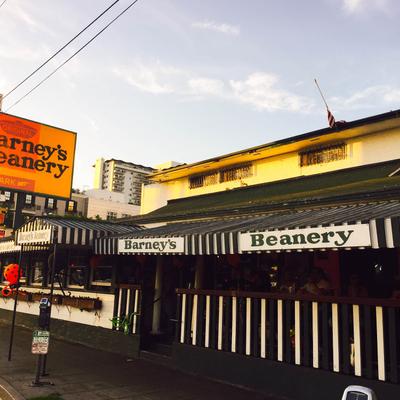 The exterior of Barney's Beanery