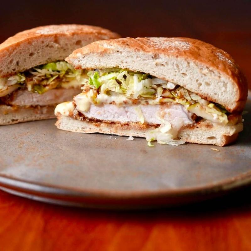 Culet Sando | Focaccia | Dill Pickles | Melty Brie | Ginger Garlic photo