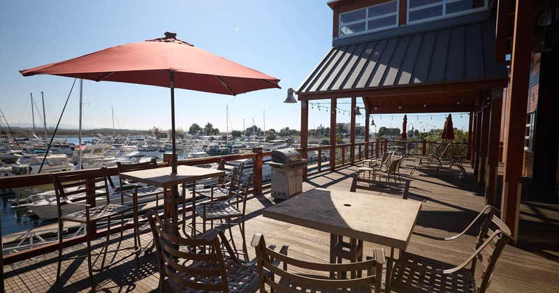 Exterior, patio, tables and chairs