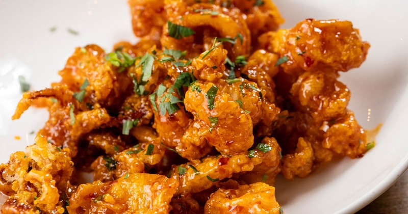 Crispy fried calamari