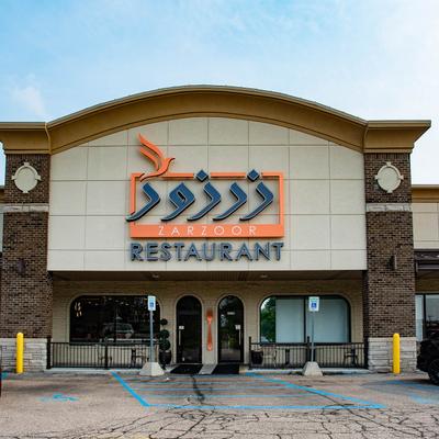 The exterior of Zarzoor Restaurant.