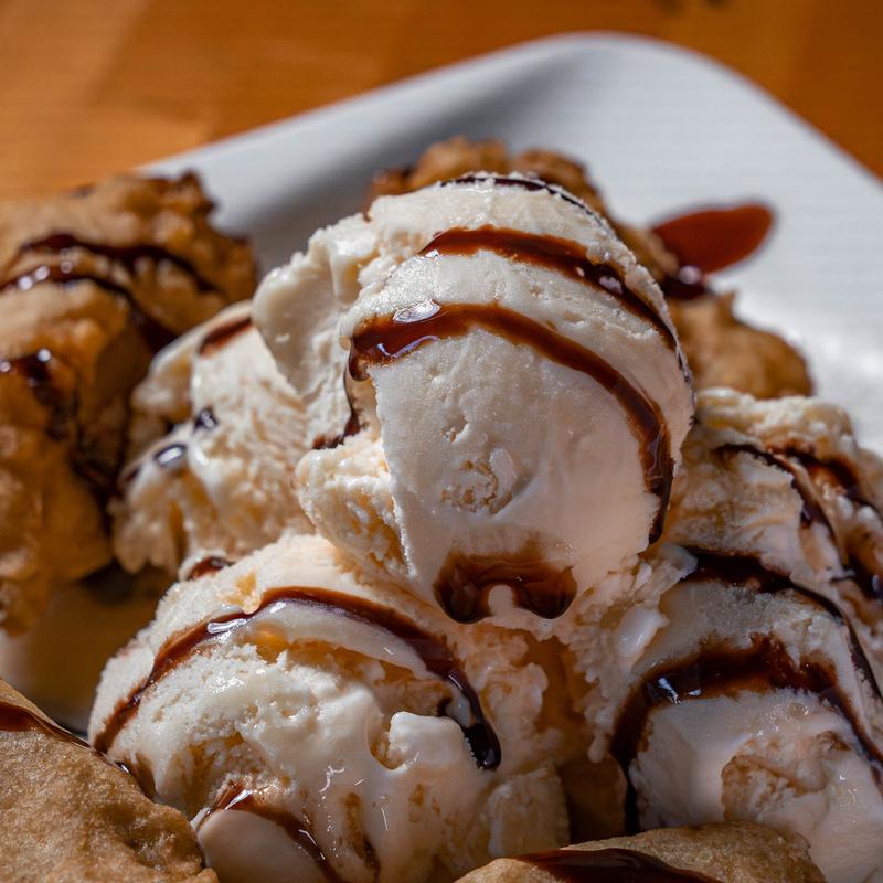 menu item 17 of 18, Deep Fried Banana Ice Cream