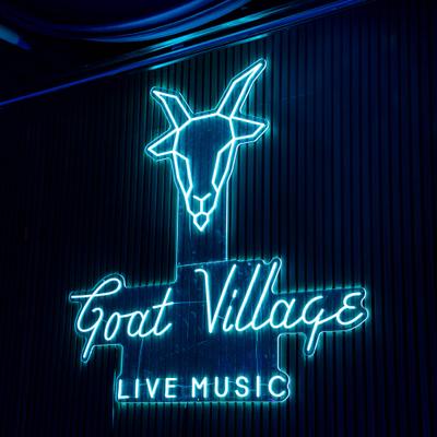 Neon lettering sign.