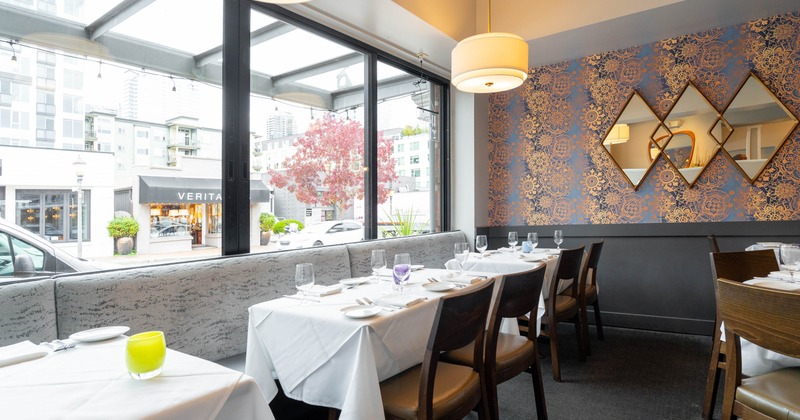 Dining area by the big windows