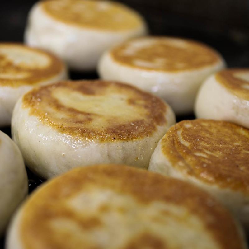 Toasted English Muffin with Butter photo