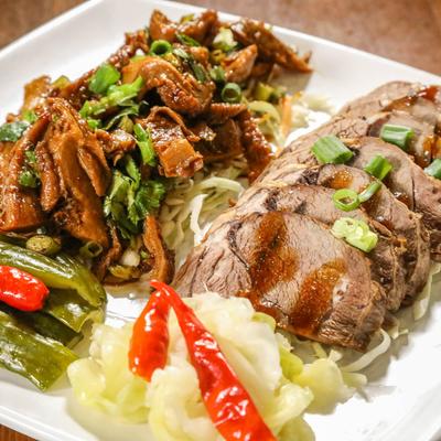 Braised Beef Mixed Platter.