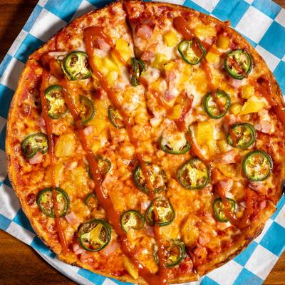 Spicy Hawaiian Pizza.