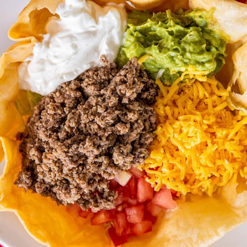 Beef or Chicken Fajita Taco Salad photo