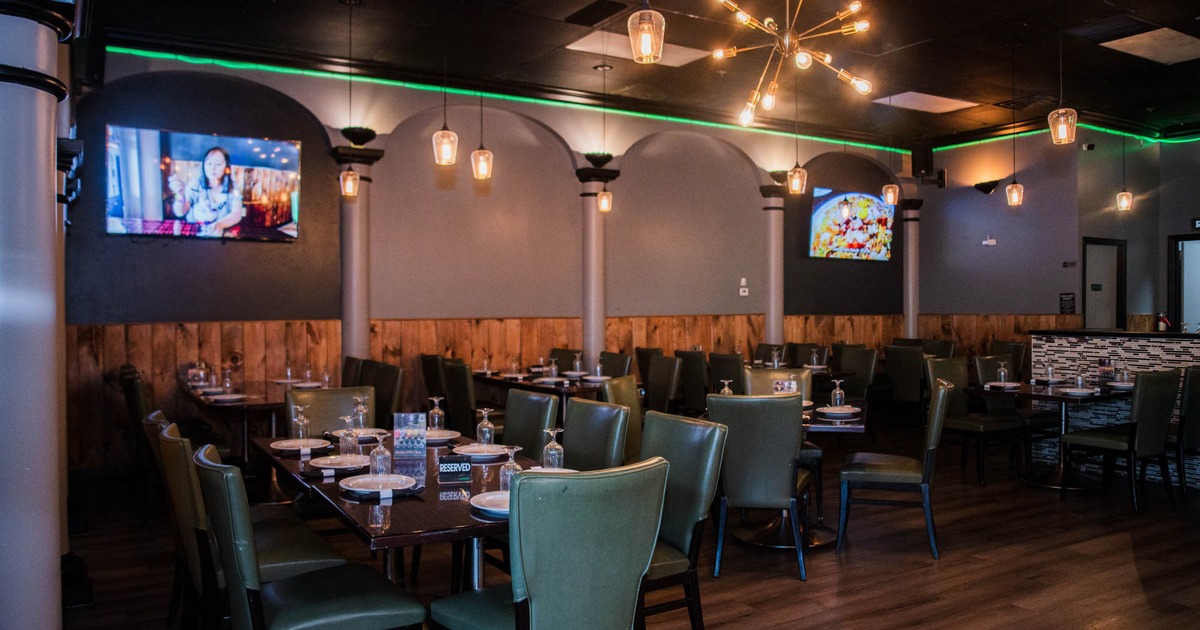 Interior, set tables ready for guests