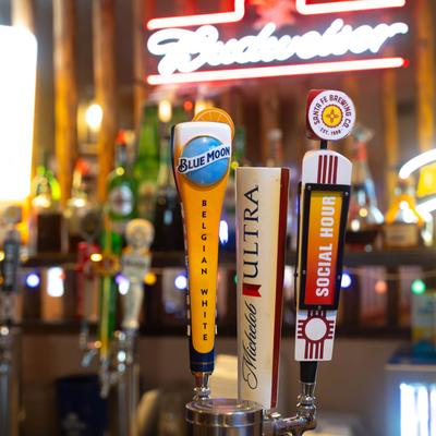 Beer dispensary handles.