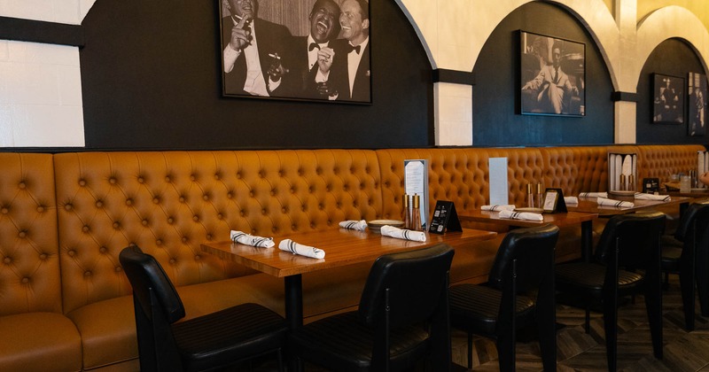 Interior, banquette seating