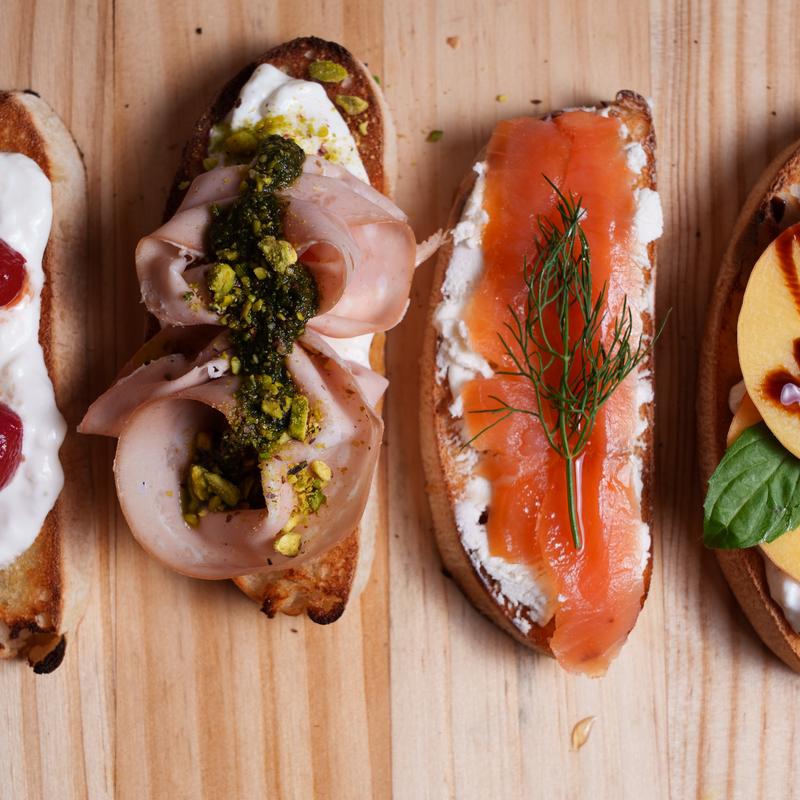 Smoked Salmon, Lemon Infused Chive Cream Cheese and Capers photo