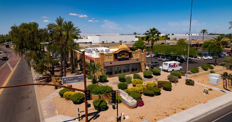 Aerial view of the restaurant