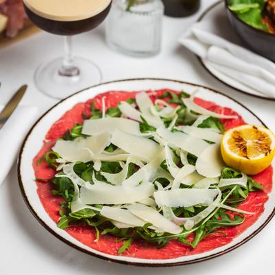 beef carpaccio.