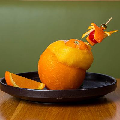 Orange sorbet.