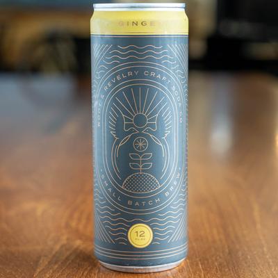 Can of vanilla craft soda.