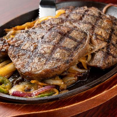 Grilled steak, with sauteed veggies.