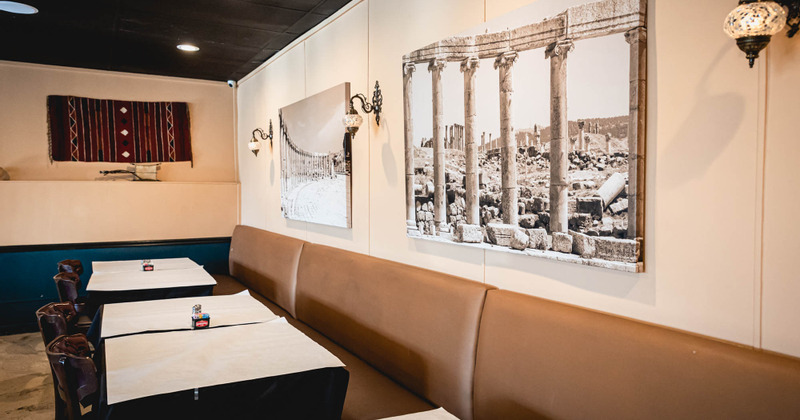 Interior decorated with motifs from the greek culture