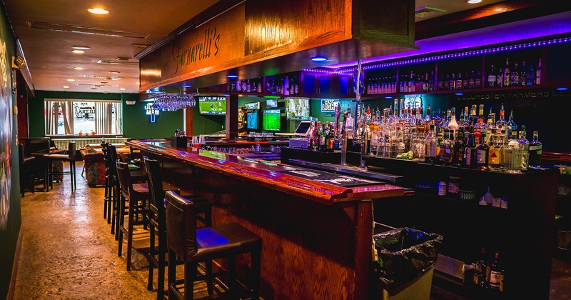 Interior, bar and seating area