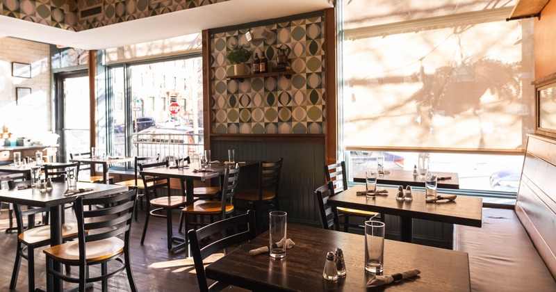Interior, wide view of dining area